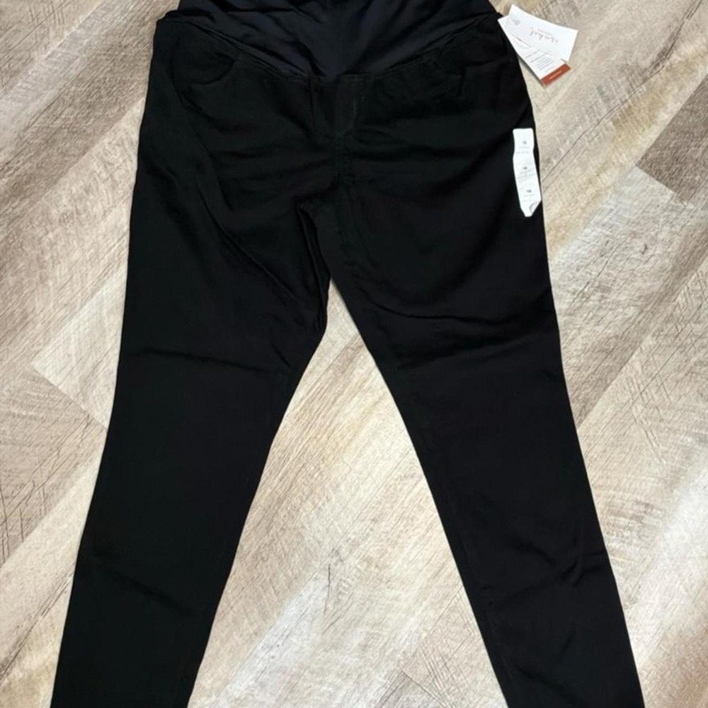 Isabel Maternity Black Skinny Jeans Jegging Size 2 Over The Belly